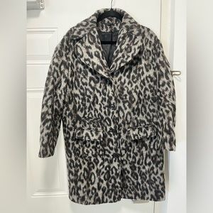 Leopard Coat mid length single breasted